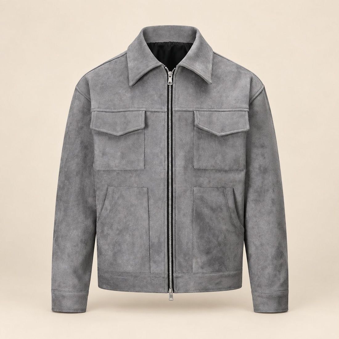 Men's Faux Suede Relaxed-Fit Jacket
