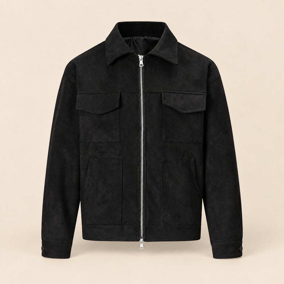 Men's Faux Suede Relaxed-Fit Jacket