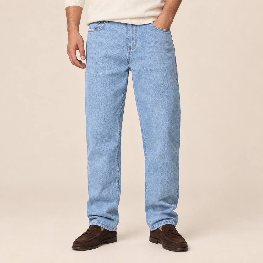 Men's Wide Leg Jeans – Loose Fit Straight Denim
