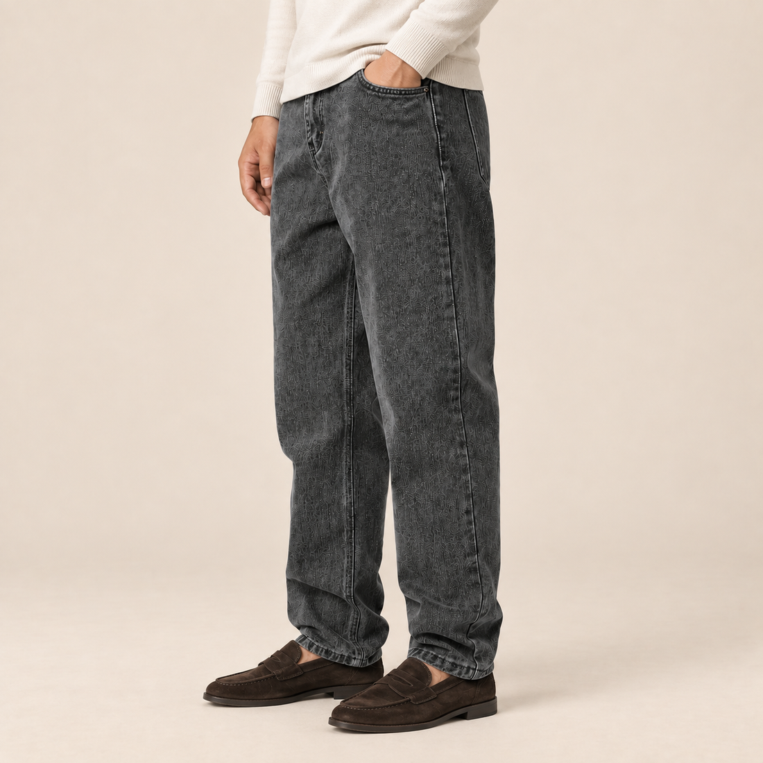 Men's Wide Leg Jeans – Loose Fit Straight Denim