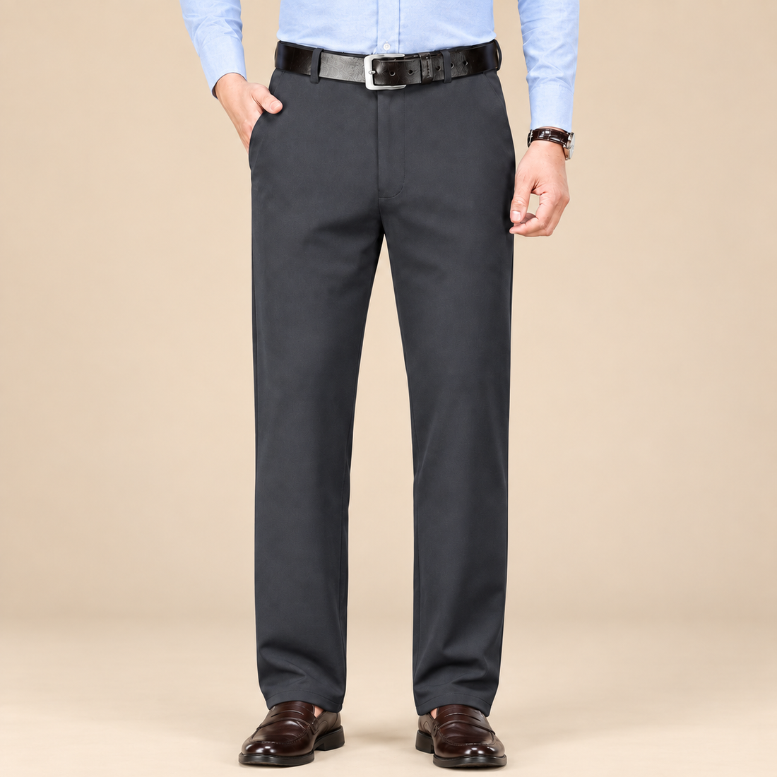 Men's Formal Trousers Straight Leg