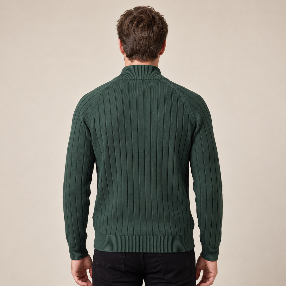 Men's Diamond Knit Full-Zip Cardigan