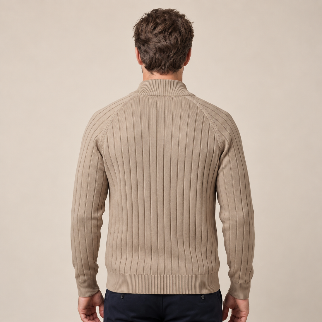 Men's Diamond Knit Full-Zip Cardigan