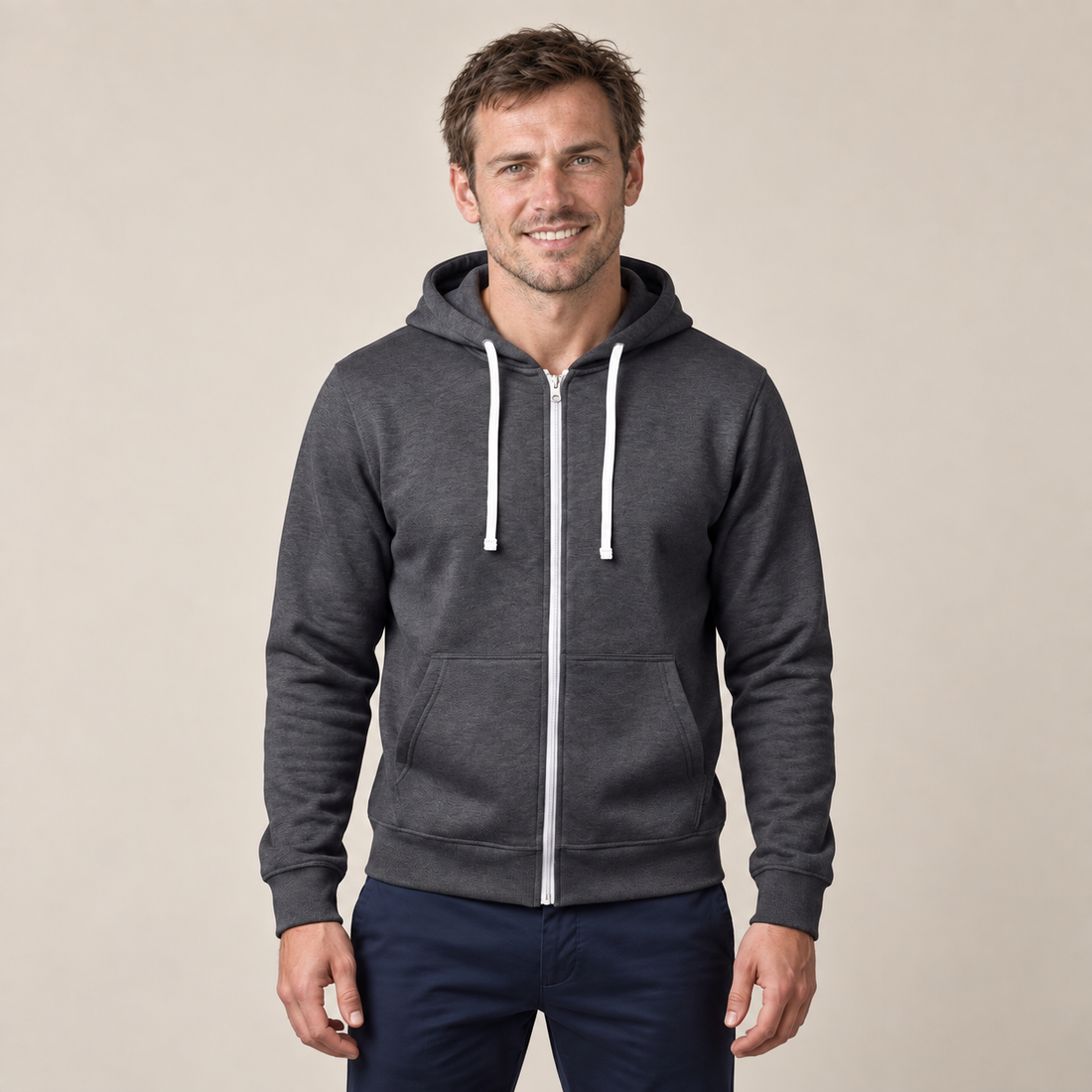 Men's Autumn Fleece Hoodie Vest
