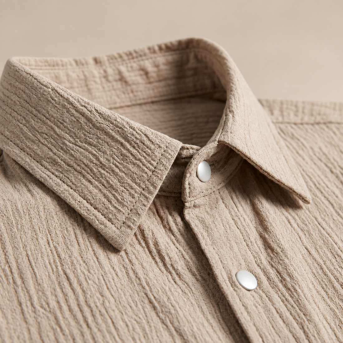 Men's Autumn Textured Long Sleeve Shirt