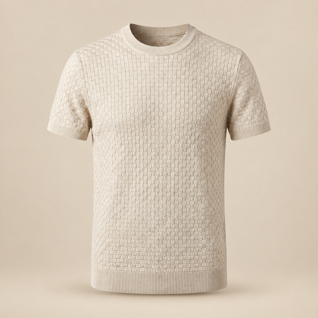 Men's Basket Weave Knit T-Shirt