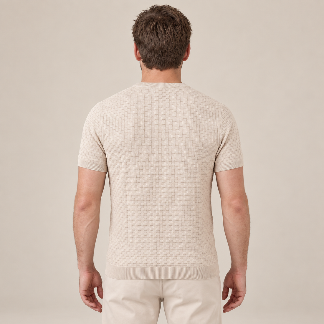 Men's Basket Weave Knit T-Shirt