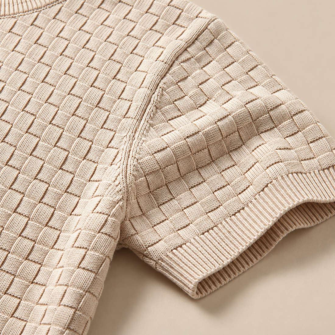 Men's Basket Weave Knit T-Shirt