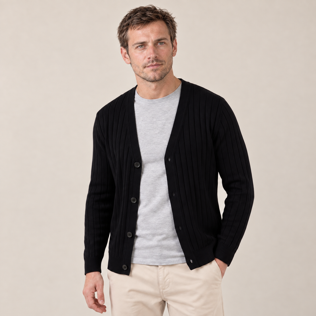 Men's Business Knit Cardigan