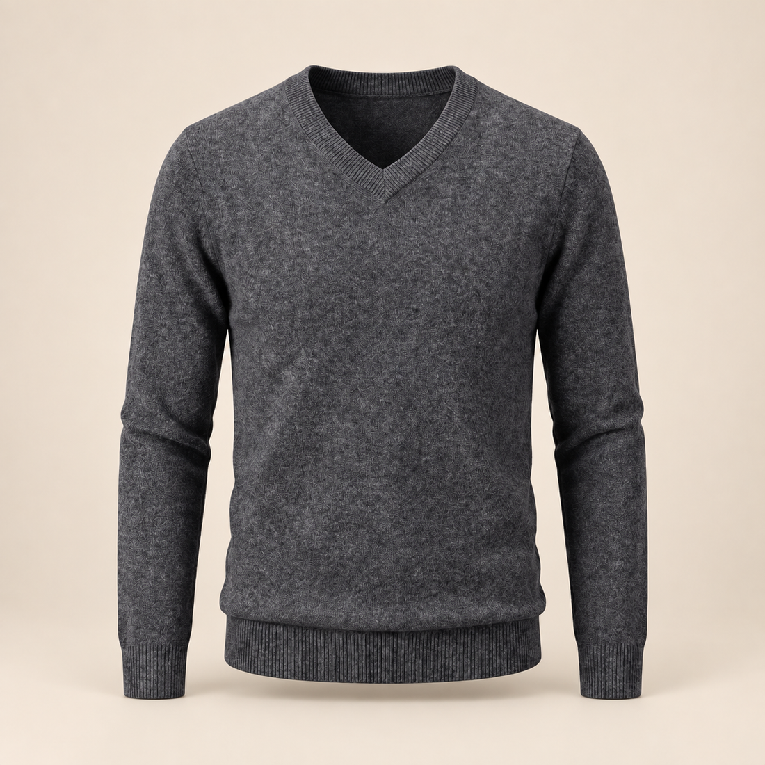 Men's Casual V-Neck Knit Sweater