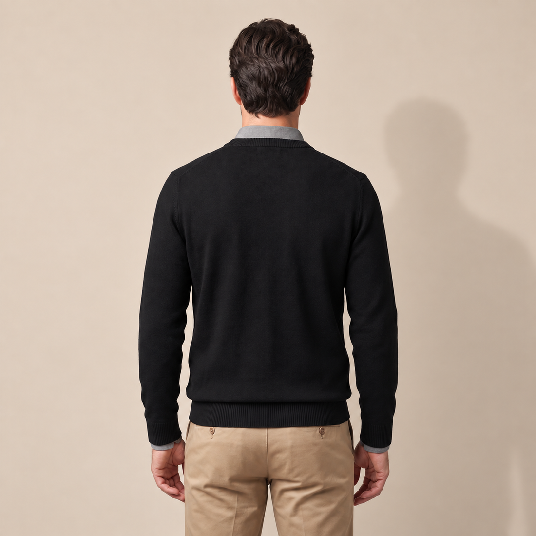 Men's Casual V-Neck Knit Sweater