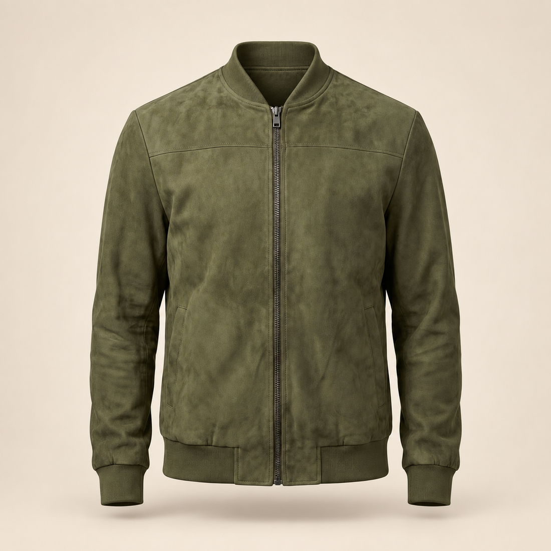 Men's Casual Velvet Bomber Jacket
