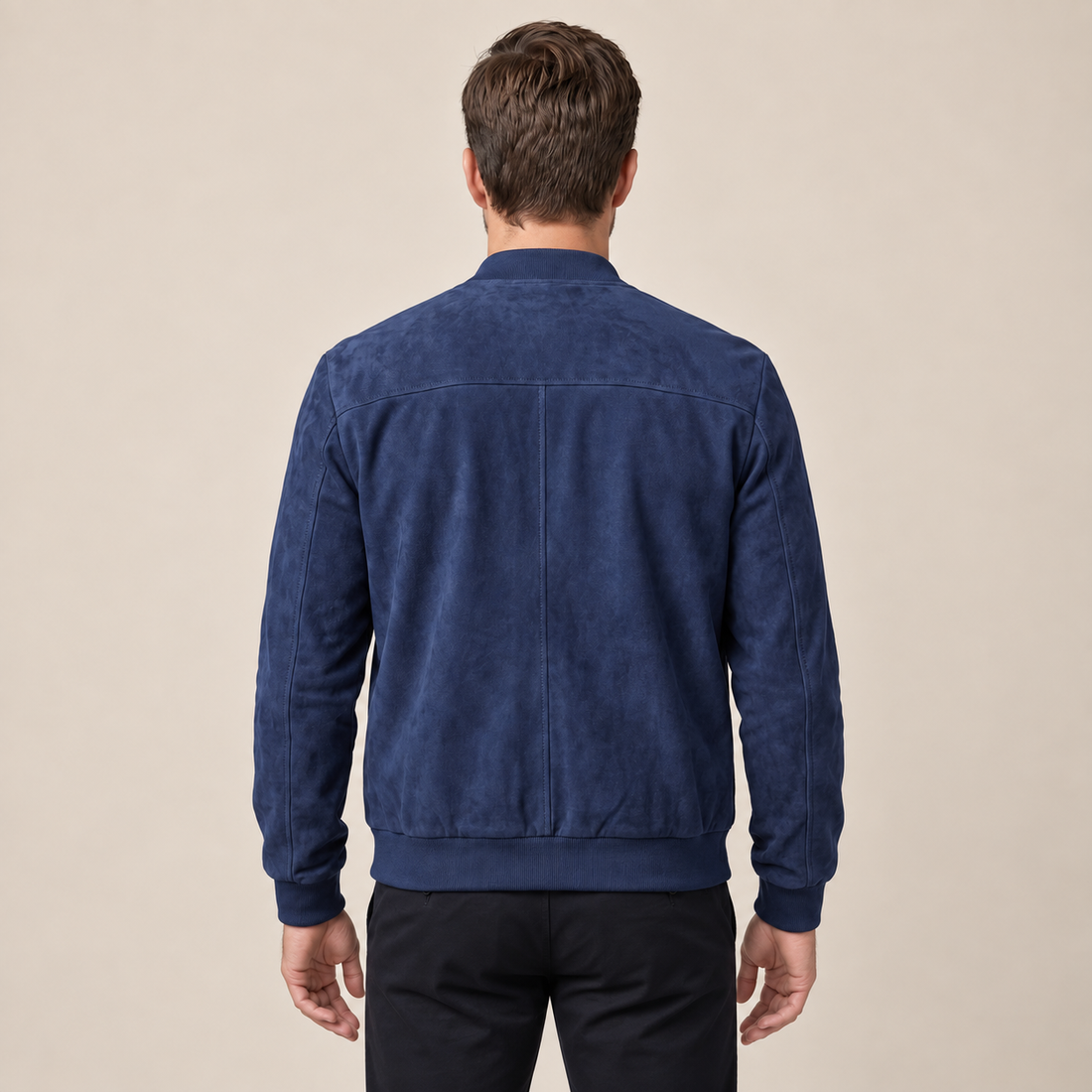 Men's Casual Velvet Bomber Jacket