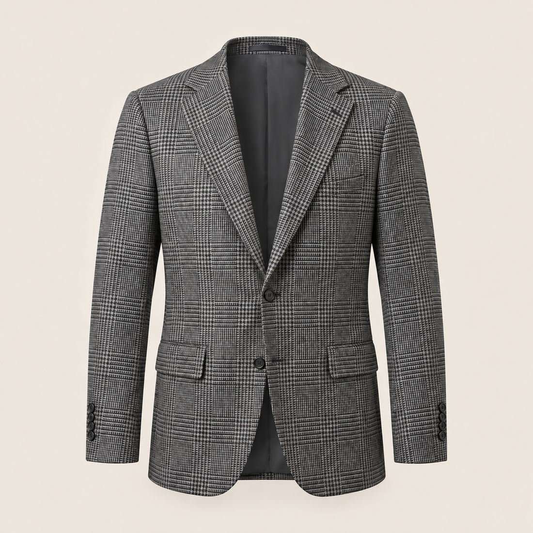 Men's Check Casual Blazer Jacket - Stylish Sport Coat