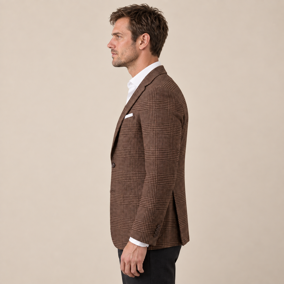 Men's Check Casual Blazer Jacket - Stylish Sport Coat
