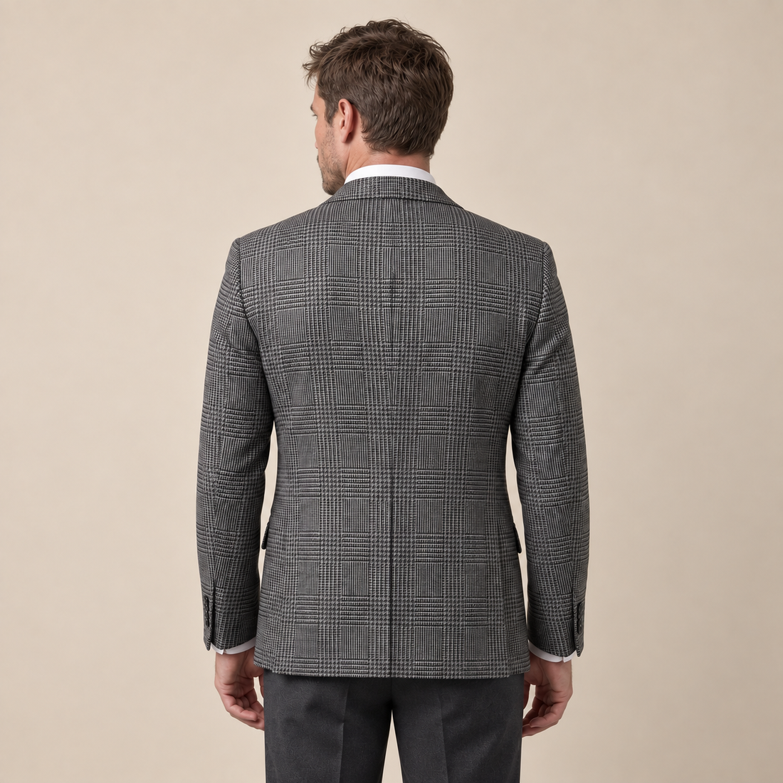 Men's Check Casual Blazer Jacket - Stylish Sport Coat