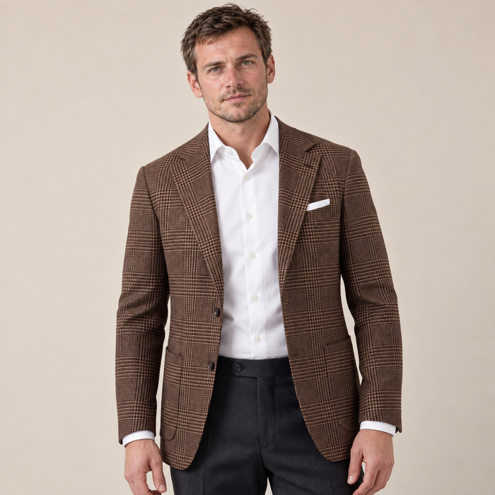 Men's Check Casual Blazer Jacket - Stylish Sport Coat