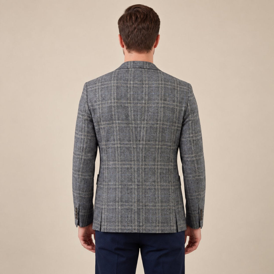 Men's Checked Blazer Jacket