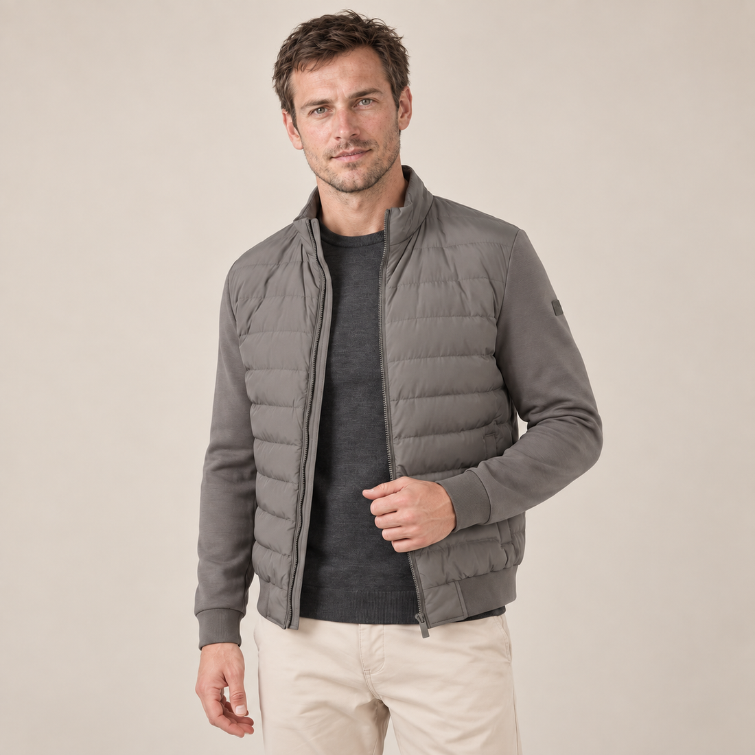 Men's Classic Hybrid Bomber Jacket