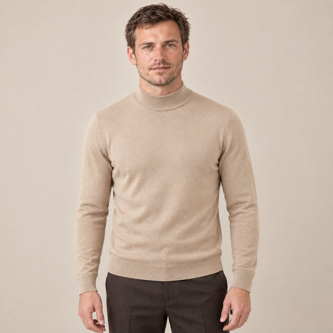 Men's Classic Wool Turtleneck Sweater
