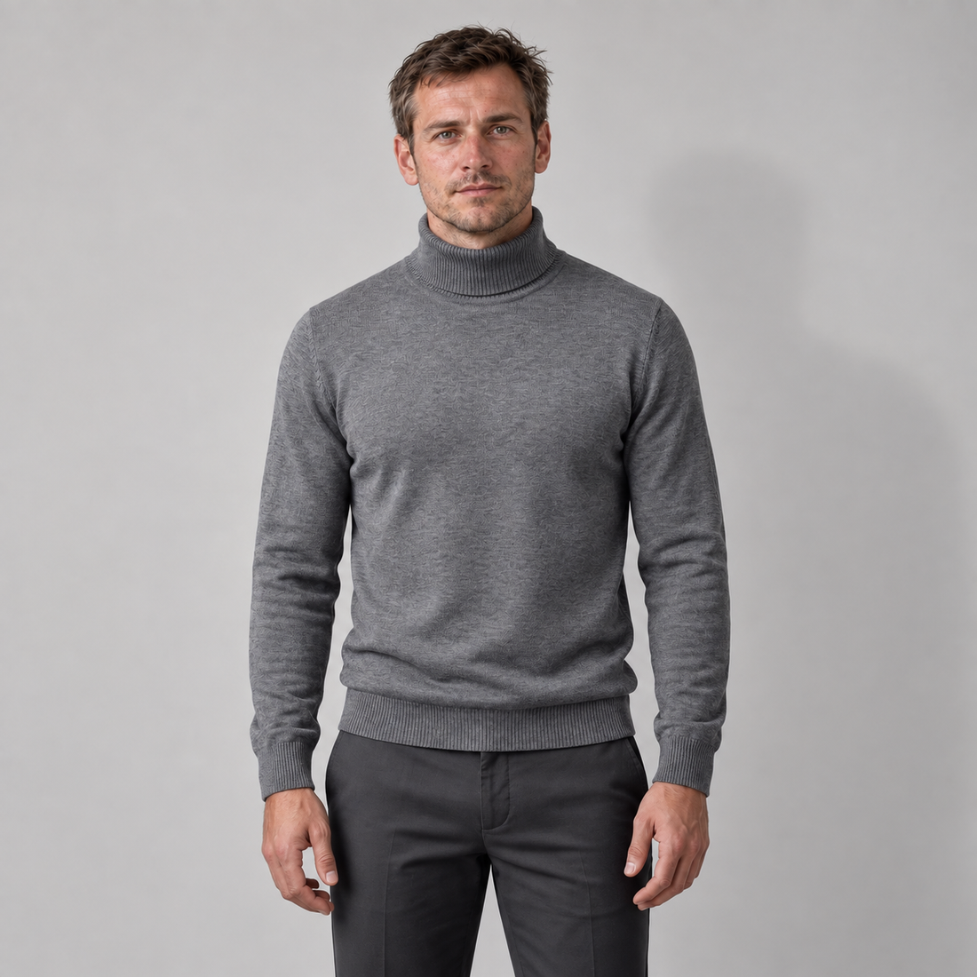Men's Slim Fit Viscose Turtleneck Sweater