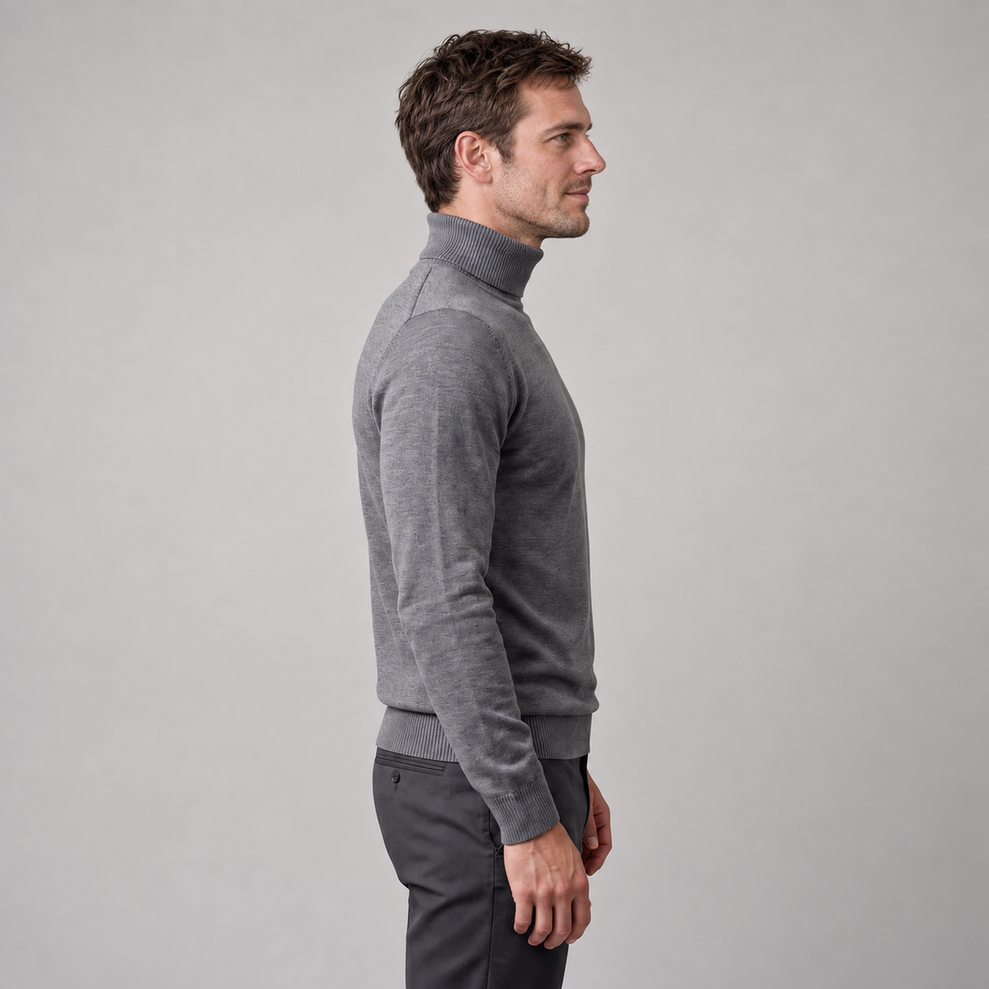 Men's Slim Fit Viscose Turtleneck Sweater