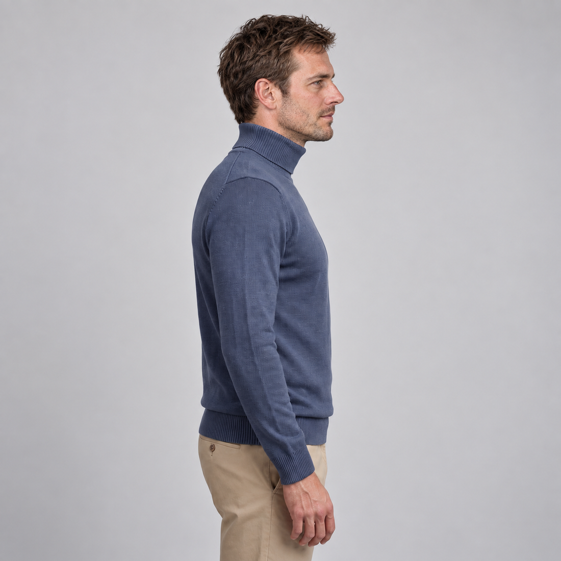 Men's Slim Fit Viscose Turtleneck Sweater