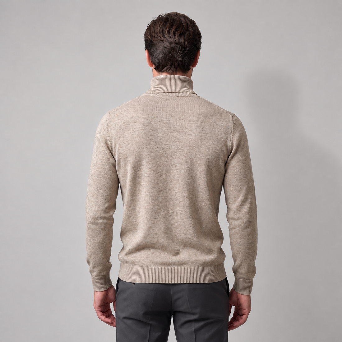 Men's Slim Fit Viscose Turtleneck Sweater
