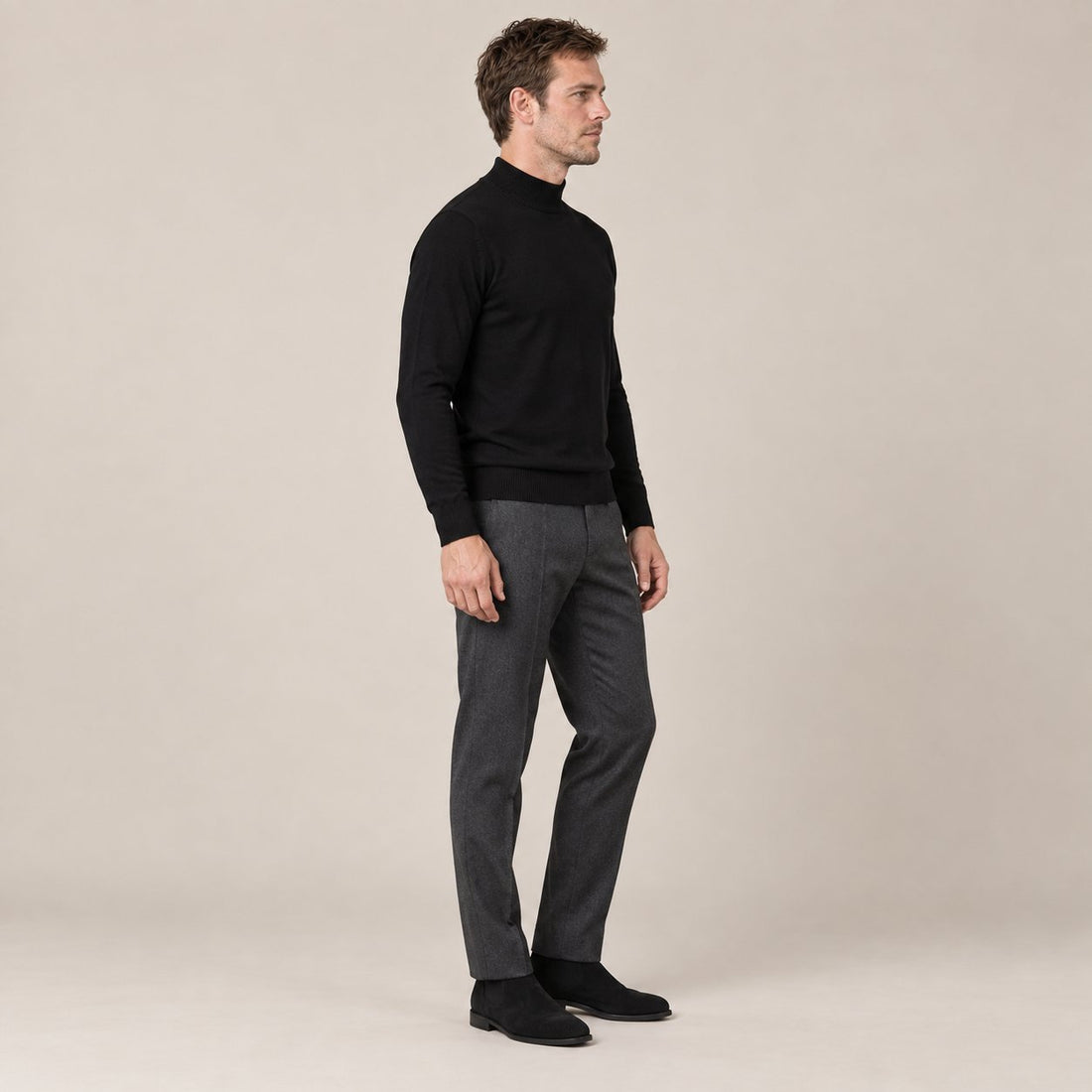 Men's Classic Wool Turtleneck Sweater