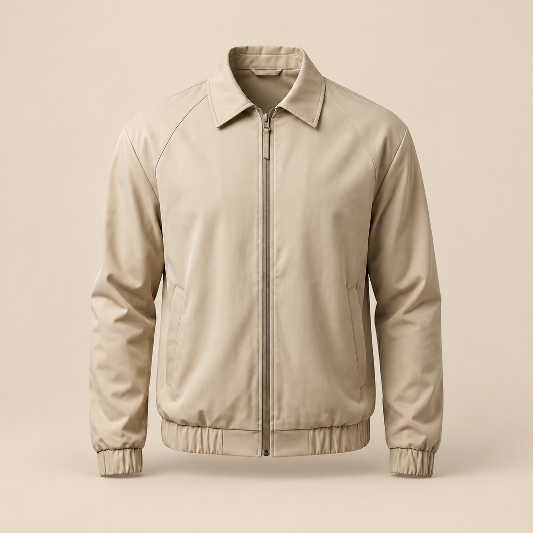 Men's Collared Zip-Through Casual Jacket