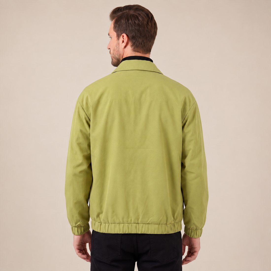 Men's Collared Zip-Through Casual Jacket