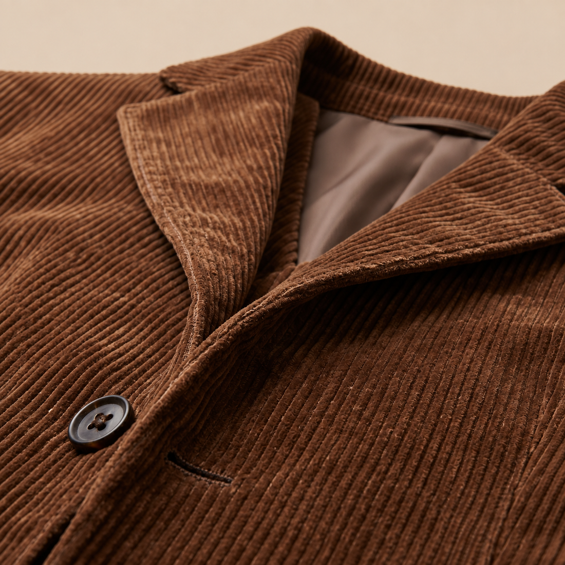 Men's Corduroy Blazer Jacket with Matching Vest