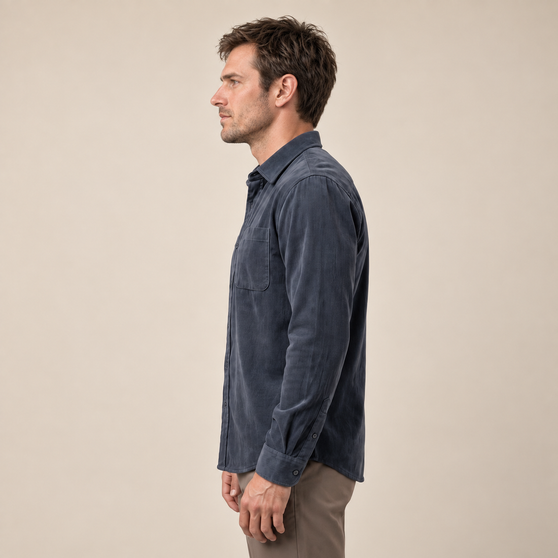 Men's Corduroy Long Sleeve Casual Shirt