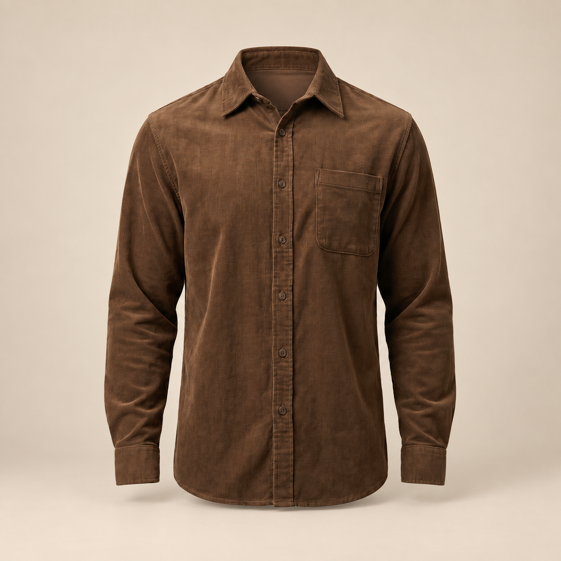 Men's Corduroy Long Sleeve Casual Shirt