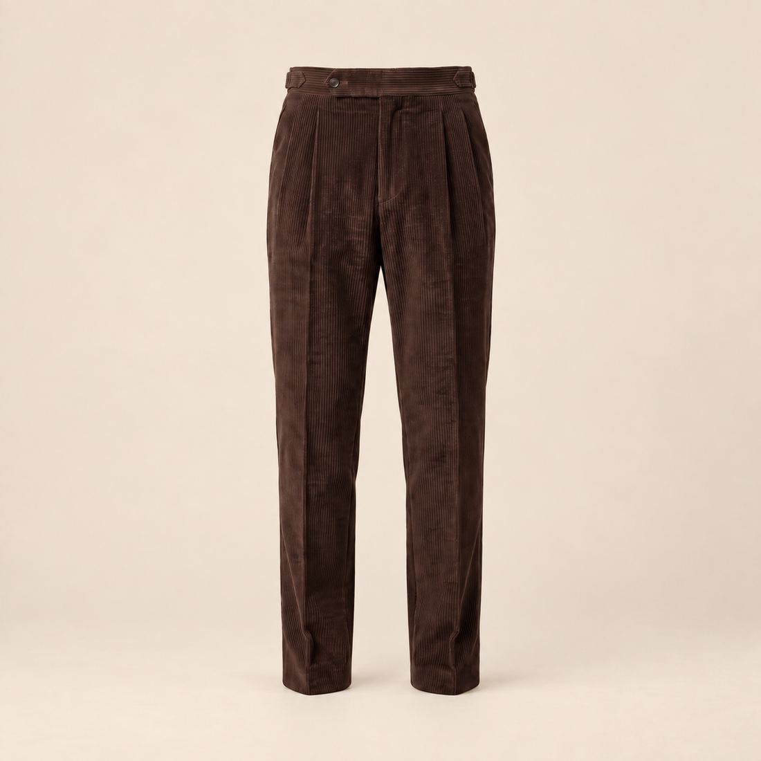 Men's Corduroy Pleated Trousers
