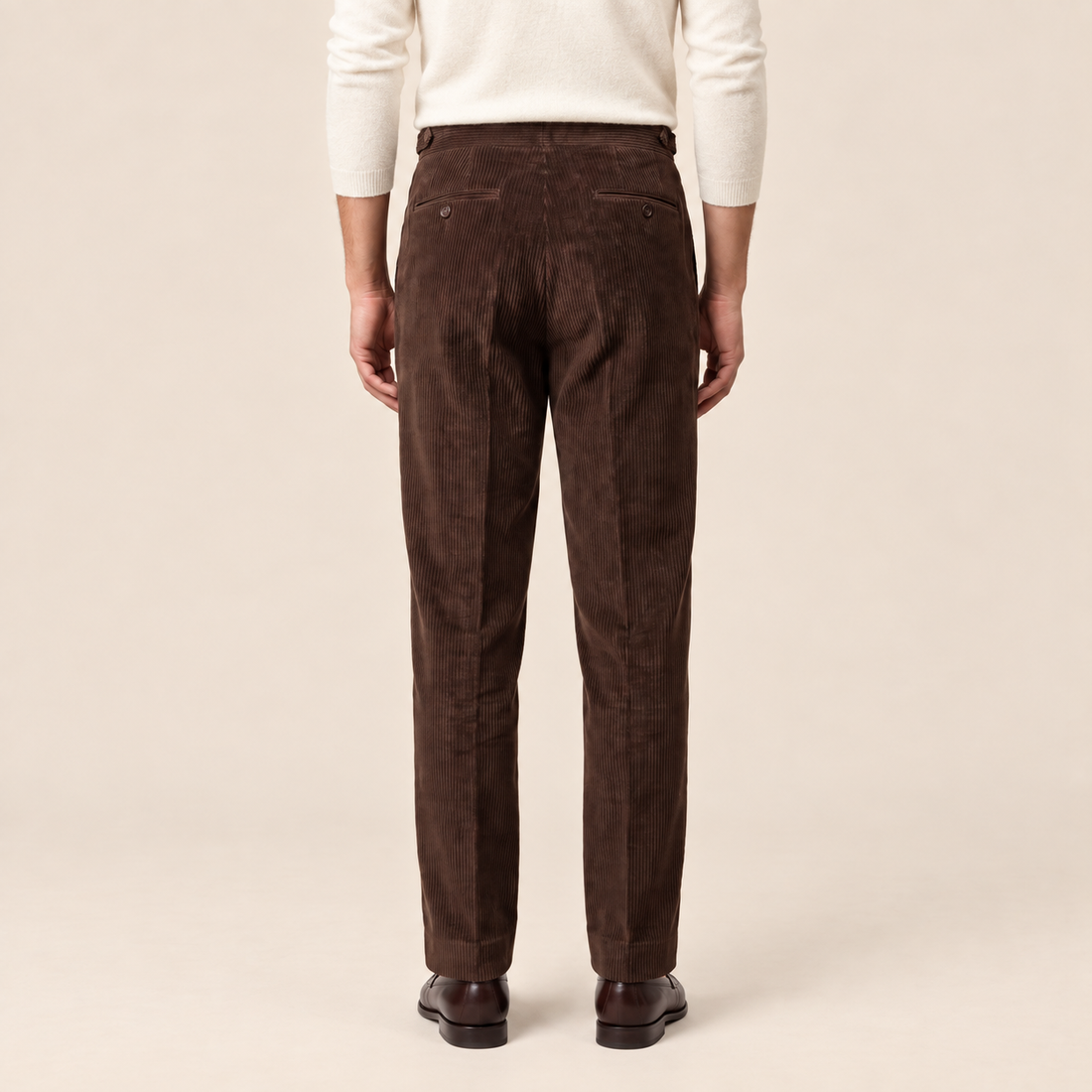 Men's Corduroy Pleated Trousers