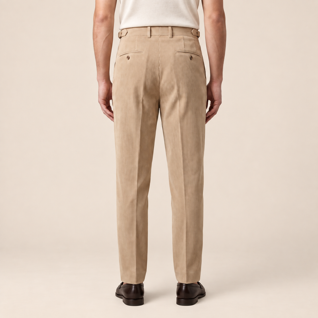 Men's Corduroy Pleated Trousers