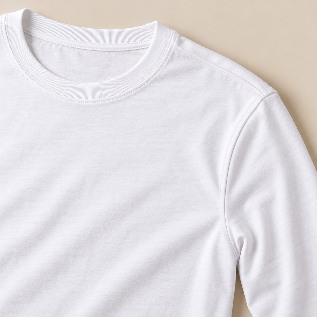 Men's Cotton Blend Long Sleeve Crew Neck Shirt
