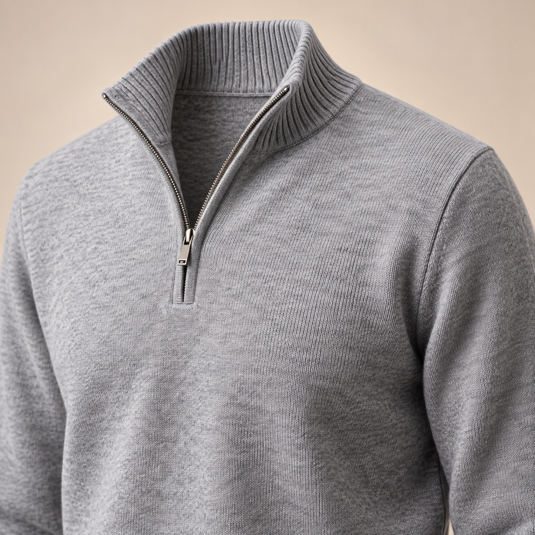 Men's Cotton Half-Zip Sweater