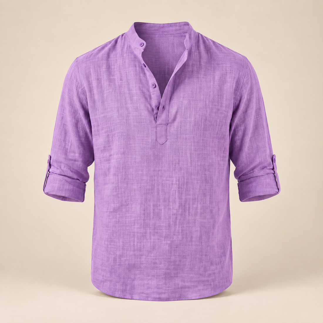 Men's Cotton Popover Henley Shirt
