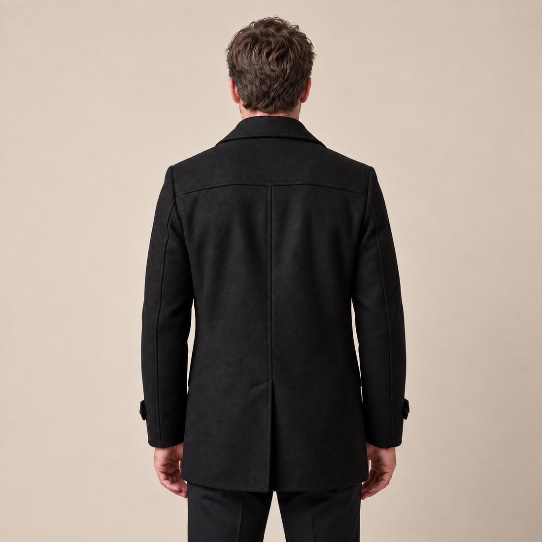 Men's Double-Breasted Overcoat