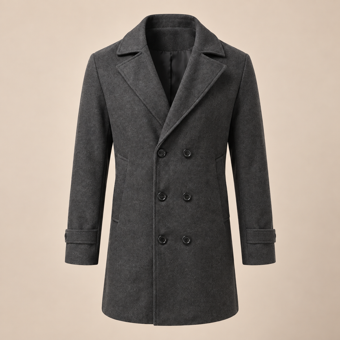 Men's Double-Breasted Overcoat