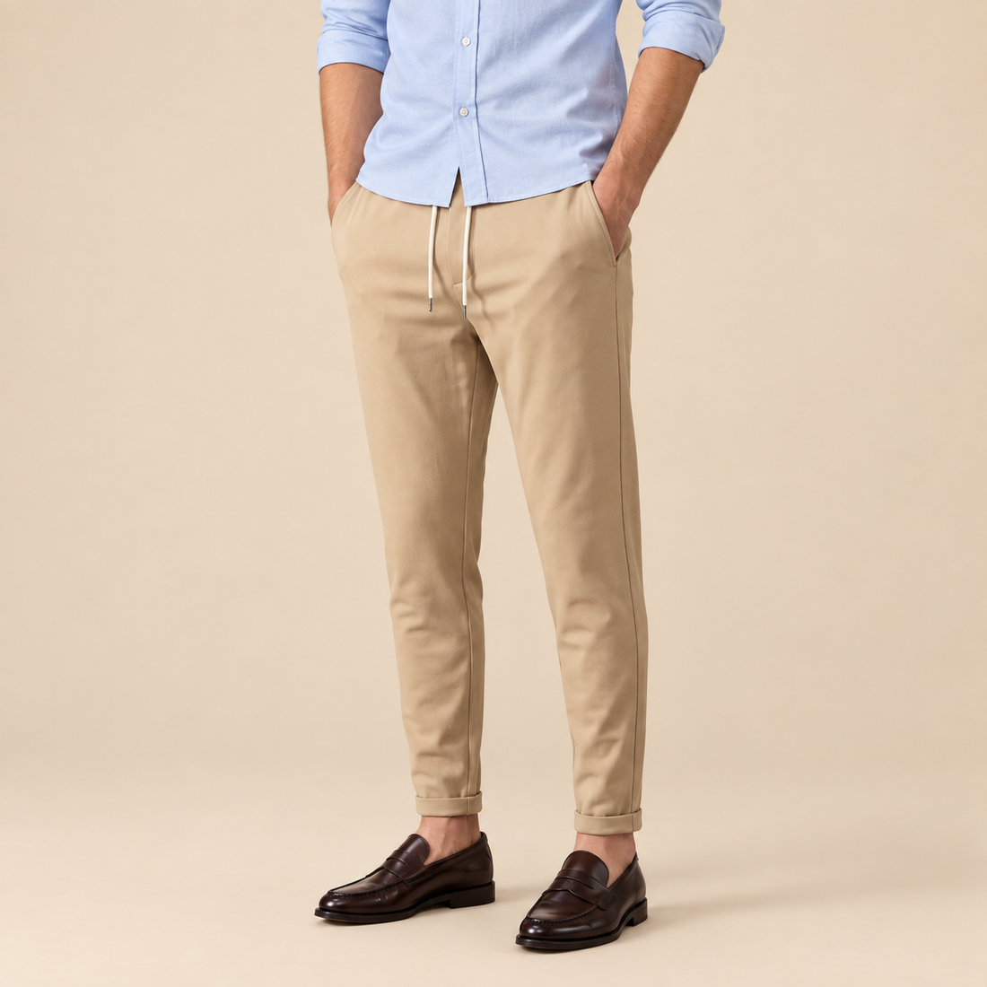 Men's Drawstring Tailored Trousers