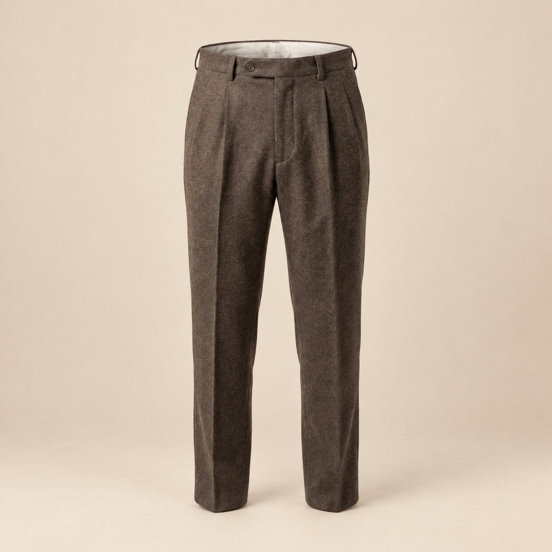 Men's Elegant Pleated Trousers with Side Adjuster