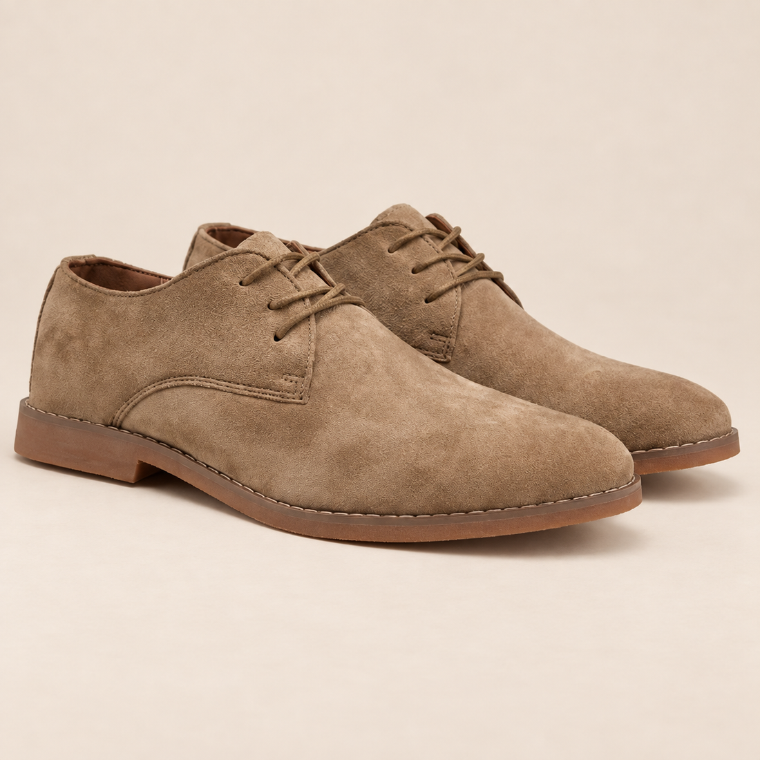Men's Suede Lace-Up Derby Shoes