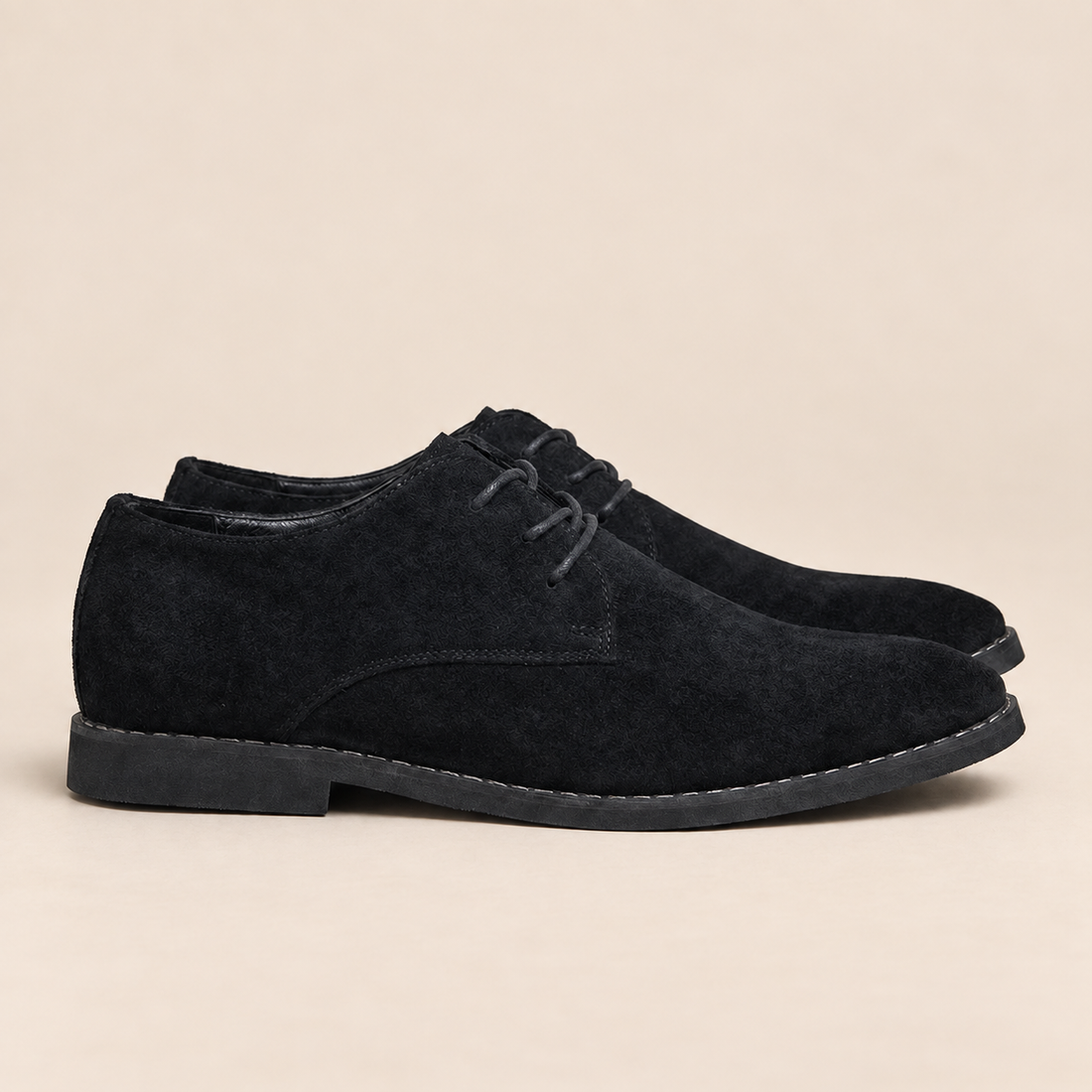 Men's Suede Lace-Up Derby Shoes
