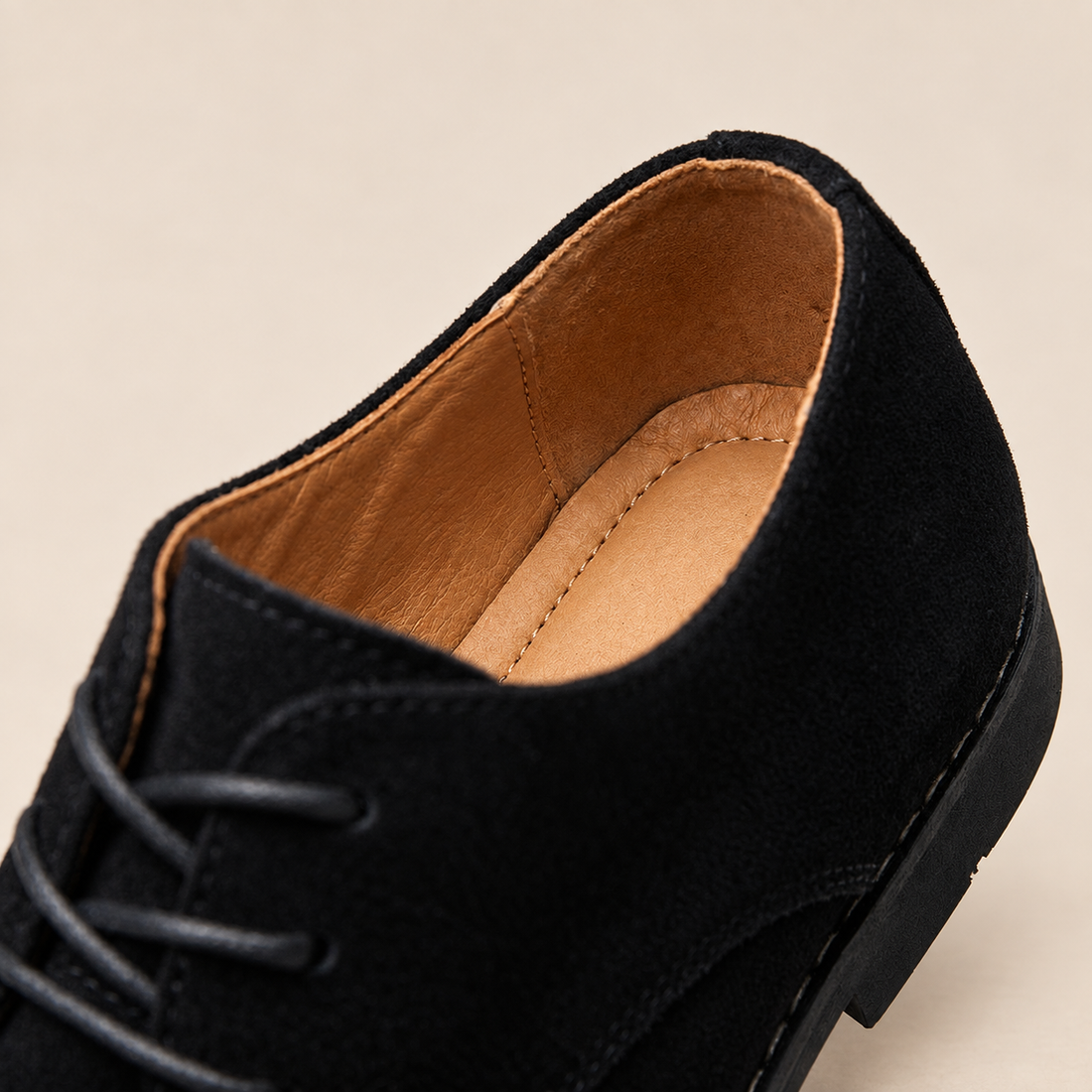 Men's Suede Lace-Up Derby Shoes