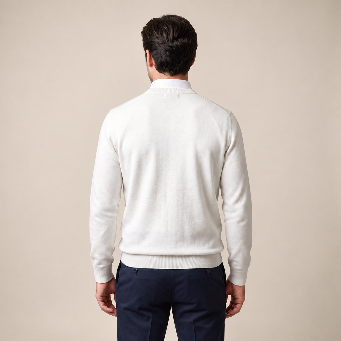 Men's Fine Knit Crew Neck Sweater
