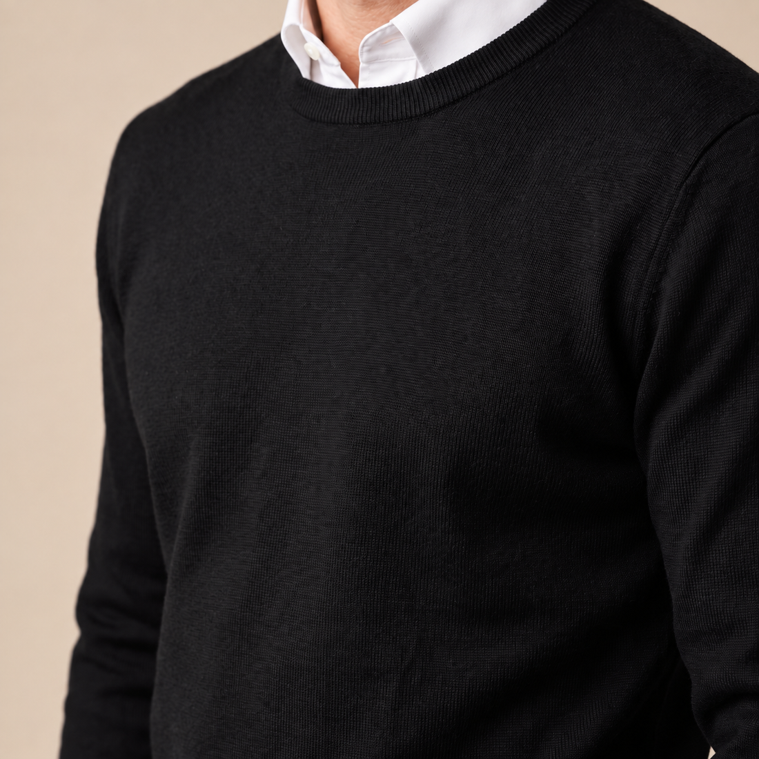 Men's Fine Knit Crew Neck Sweater
