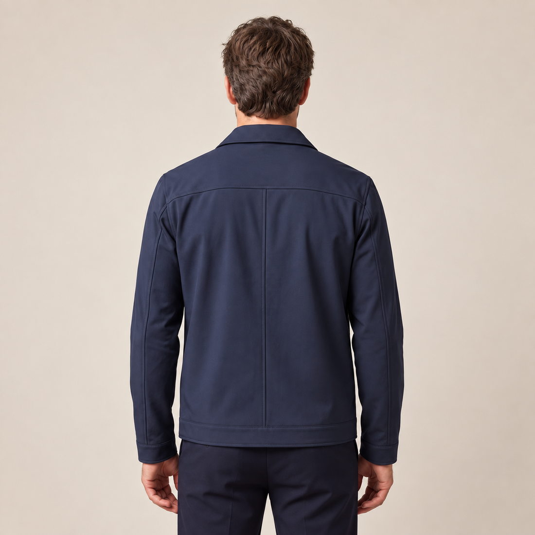 Men's Fleece-Lined Shirt Collar Jacket